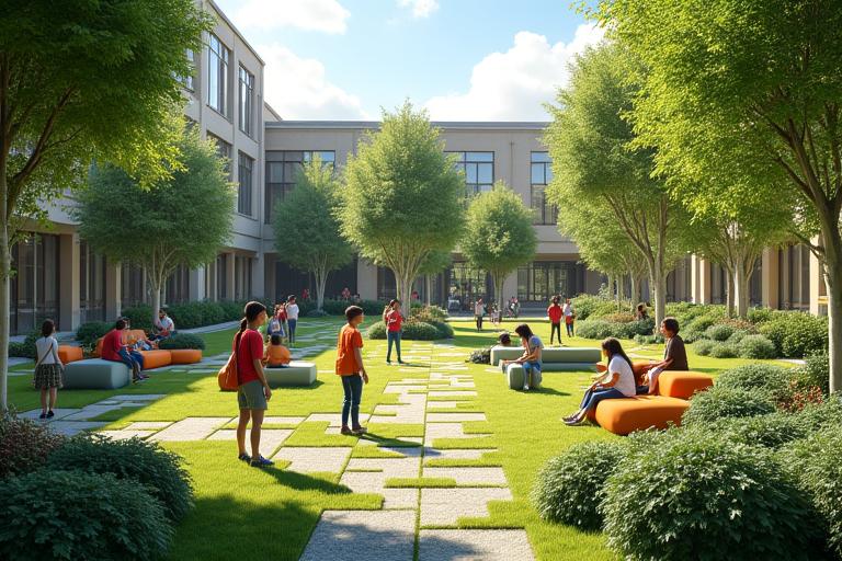 Diseño paisajístico para campus educativo